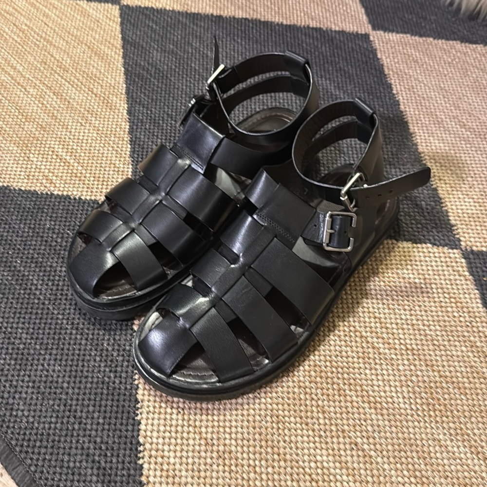 Black Zara Fisherman Sandals size 10 / 41